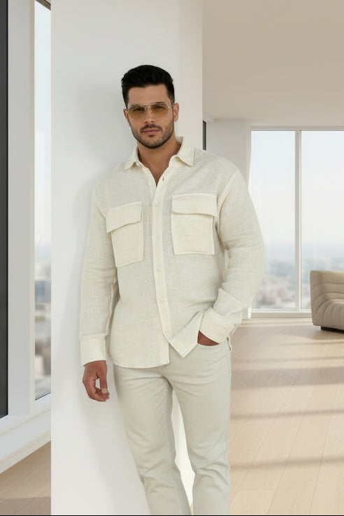 Chemise homme à manches longues