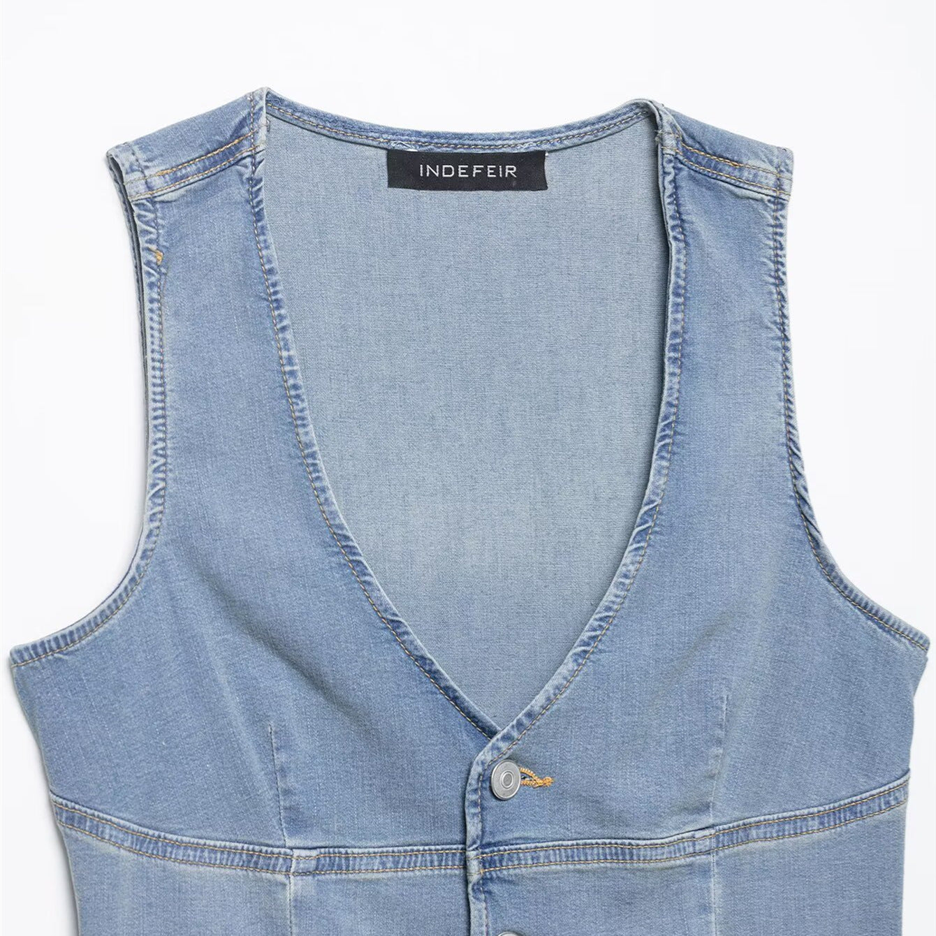 French street denim slim fit vest top