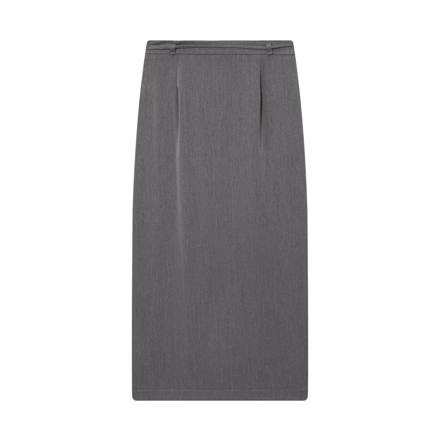 Women's straight tube skirt with waist belt