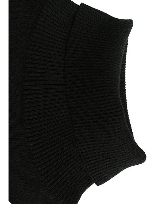 Blue Color-block Irregular Big Size Knitting Sweater Turtleneck Women Pullovers New Fashion Spring Autumn