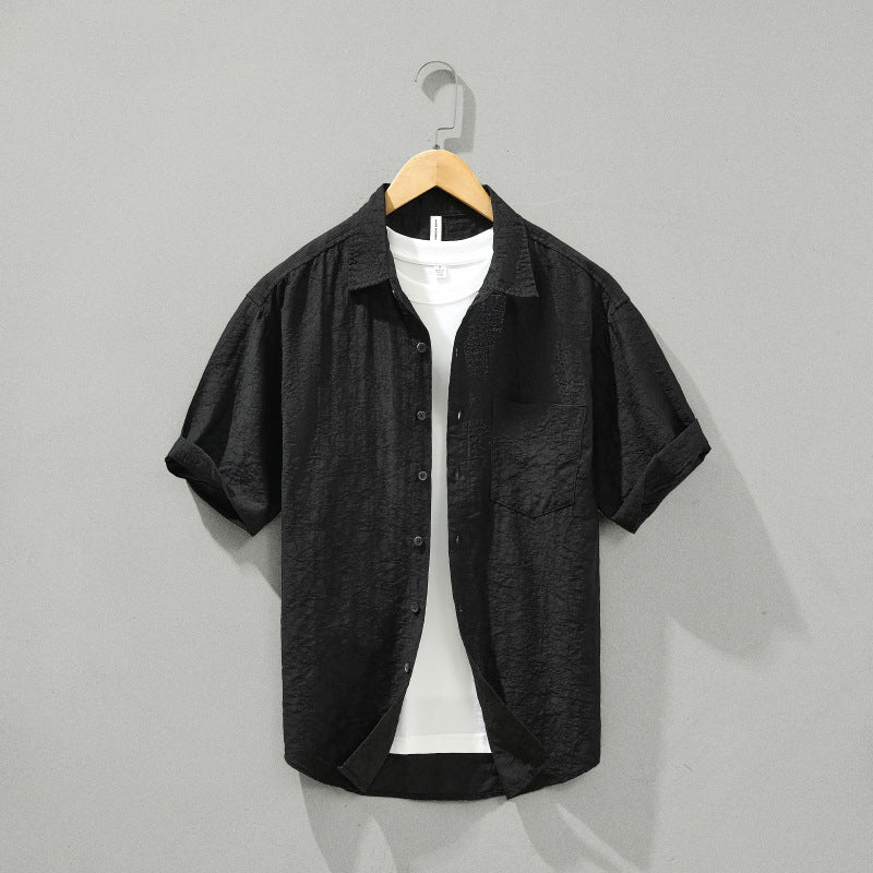 Men's Short sleeved loose fitting shirt