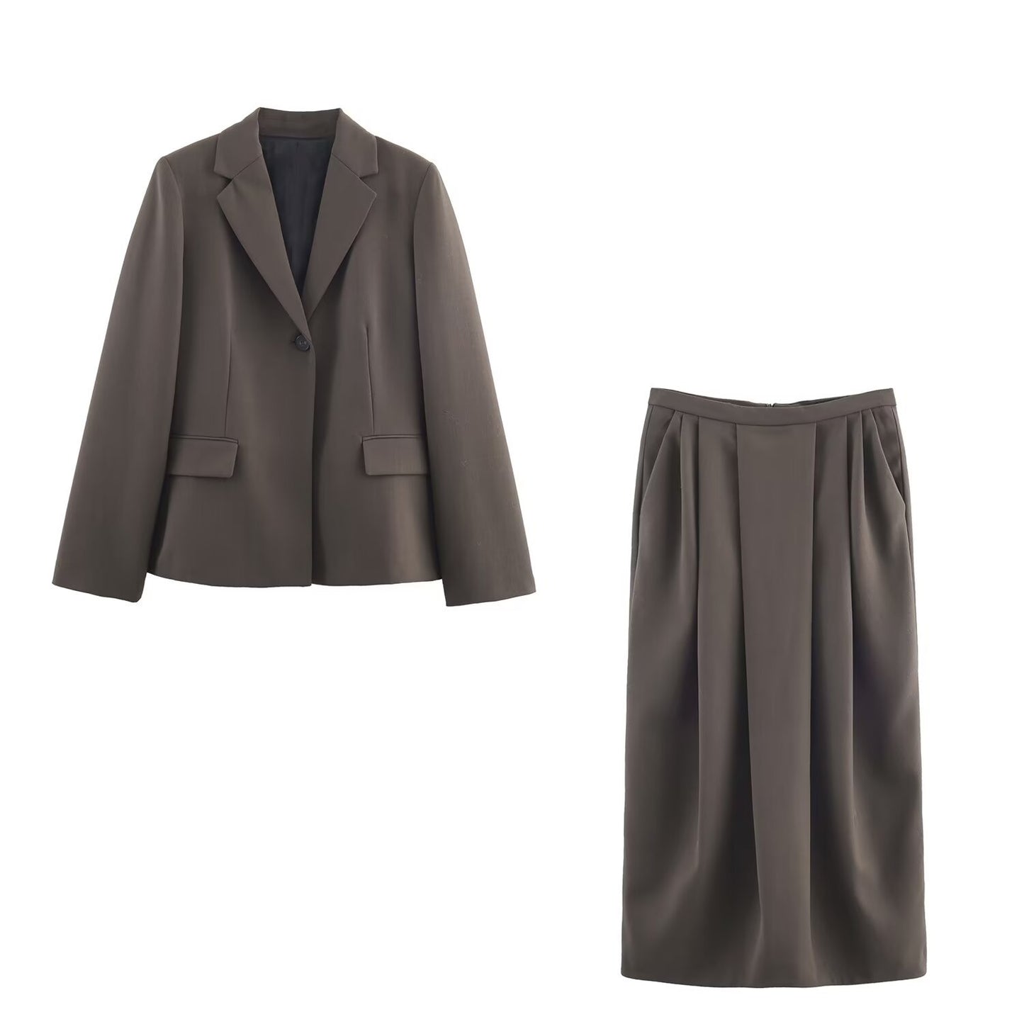 Blended suit jacket+skirt set
