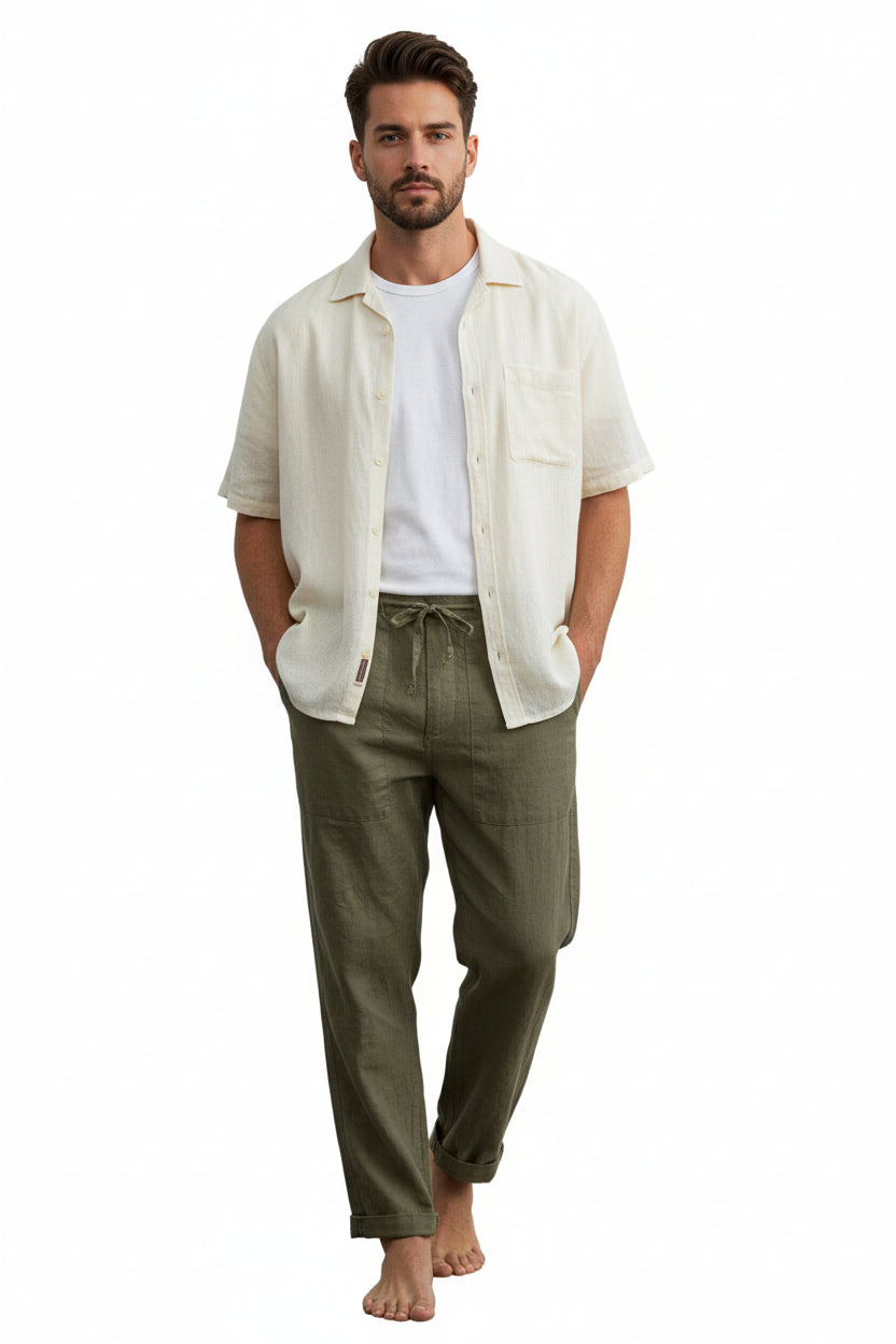 Pantalon à taille élastique