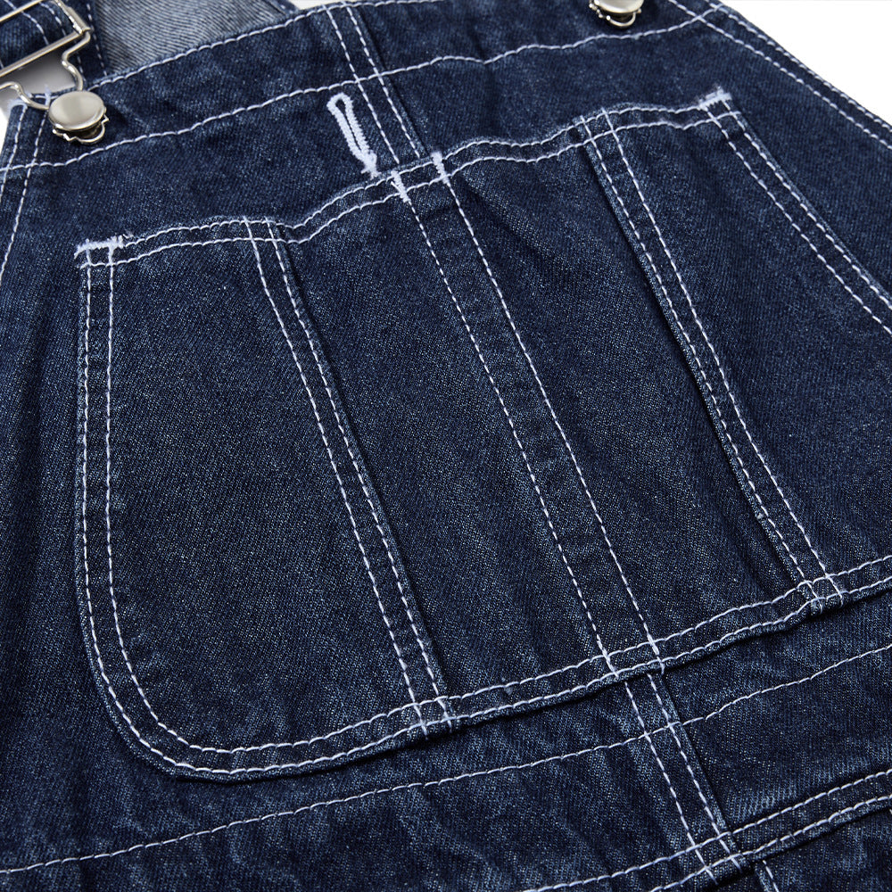 Loose wide leg straight leg denim pants