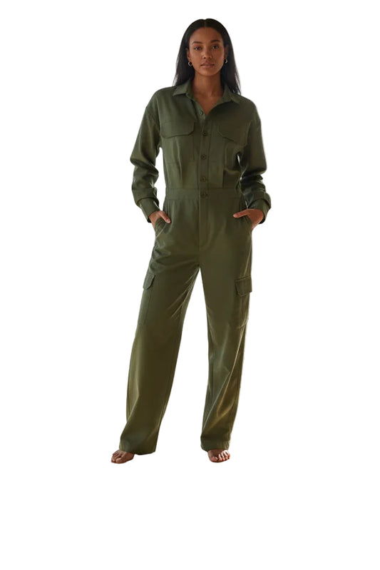 American workwear style loose casual jumpsuit