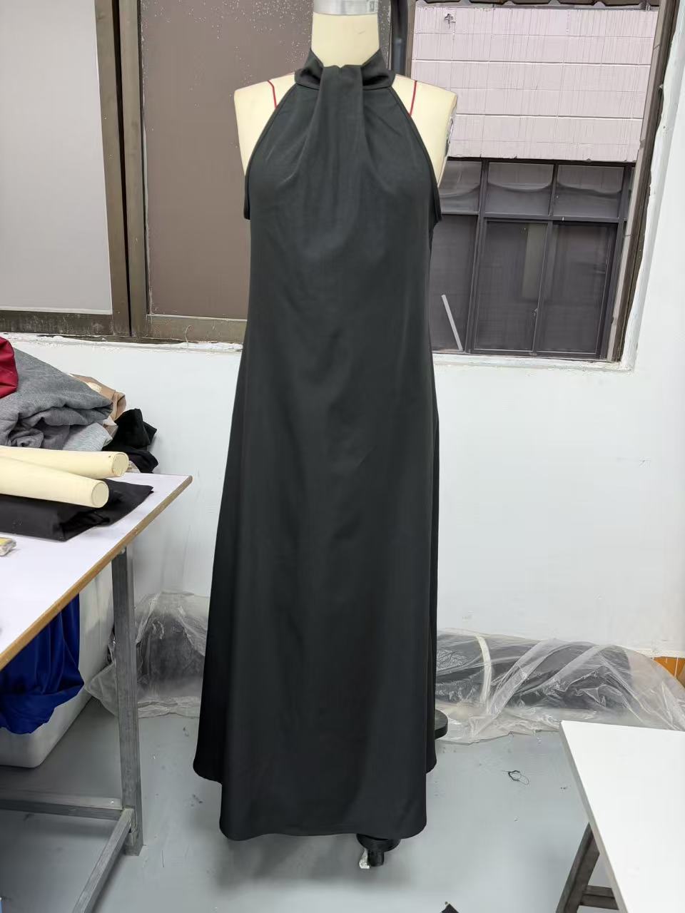 Spring Summer Women's Off-Shoulder Sleeveless Cross Front Dress
