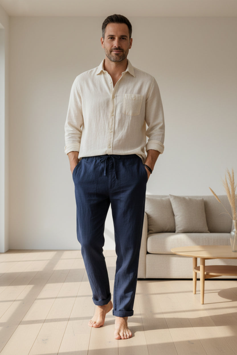 Pantalon à taille élastique