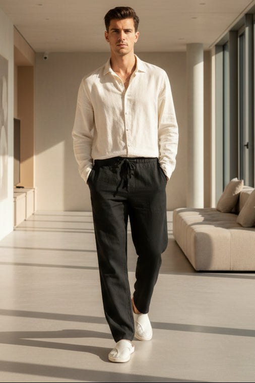 Pantalon à jambe droite