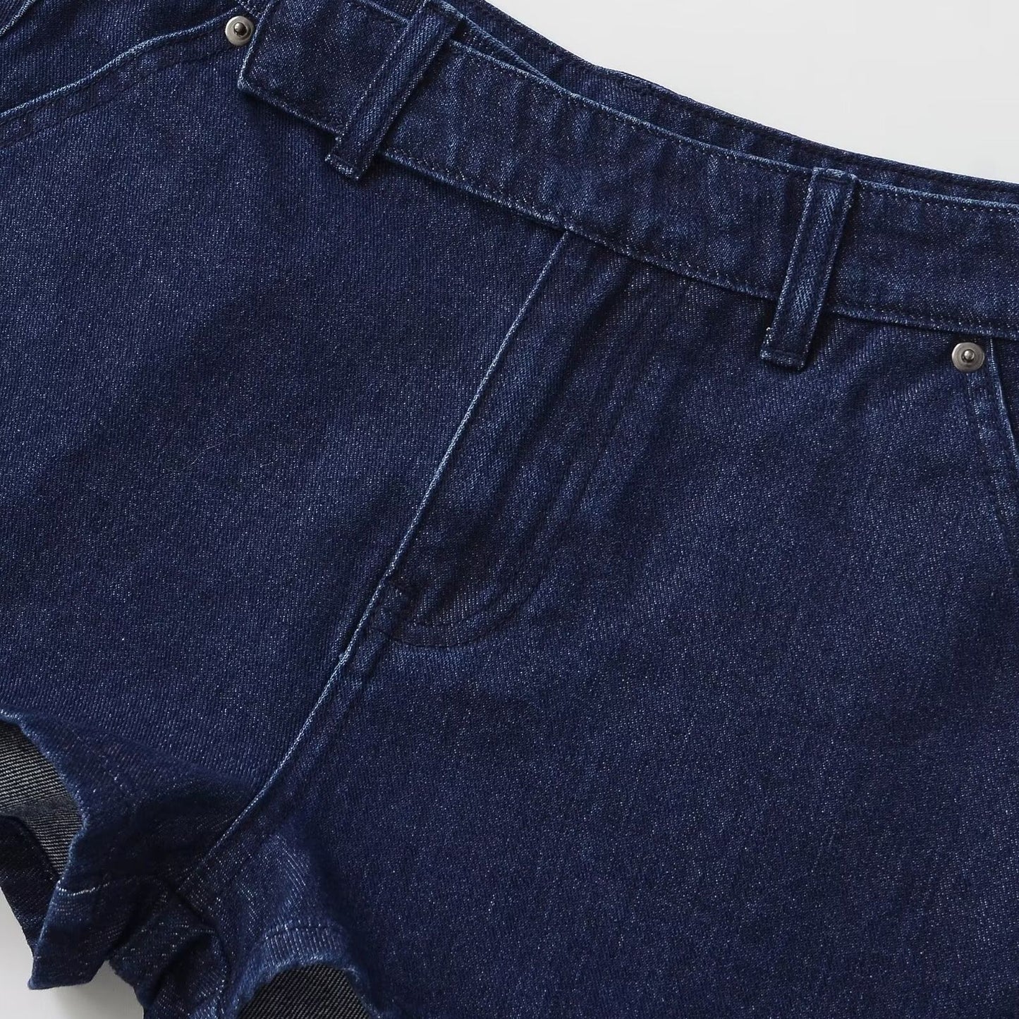 Street high waisted curved edge jeans