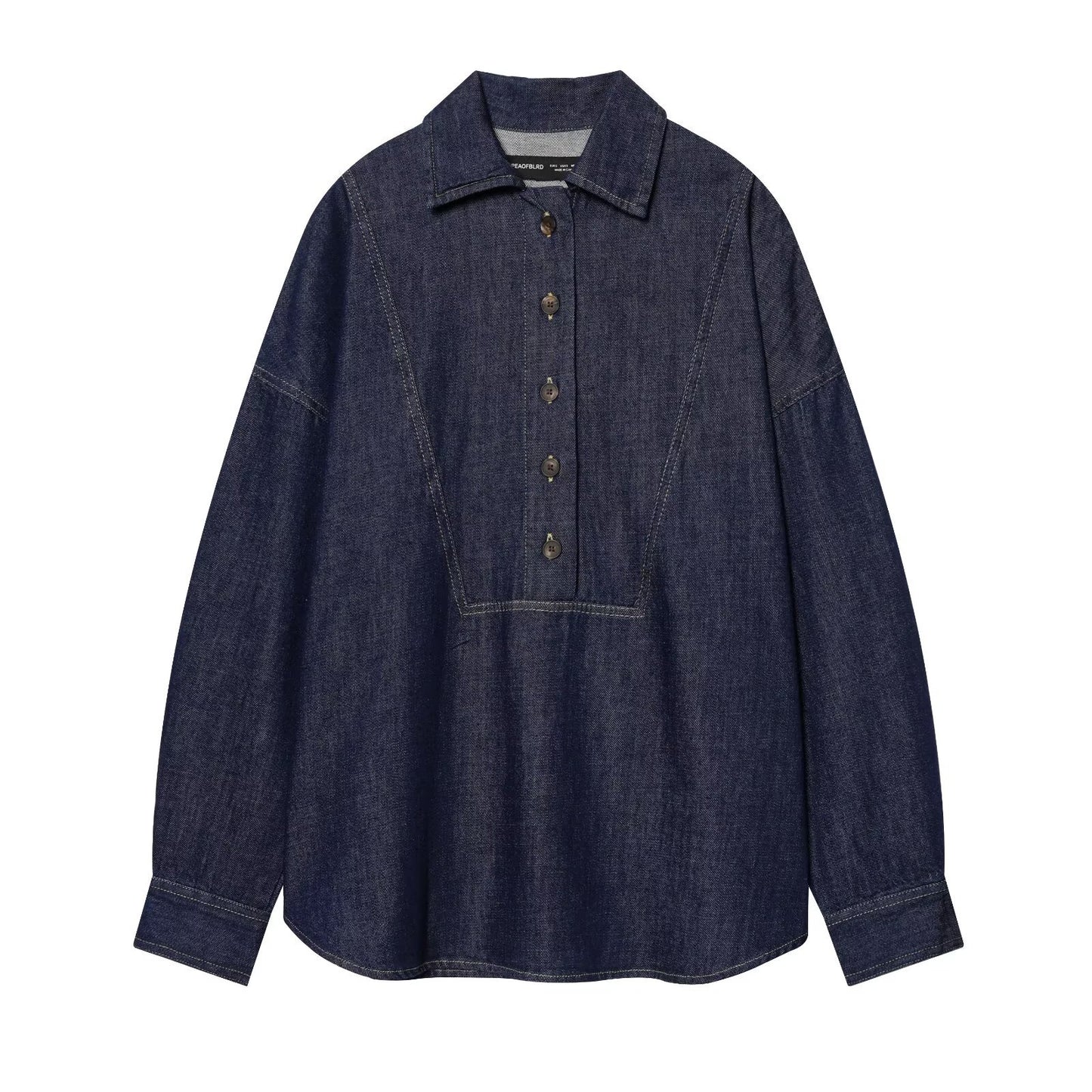 Women's versatile denim shirt