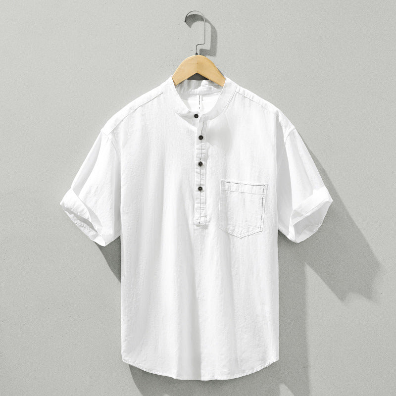 Men's short sleeved shirt loose top