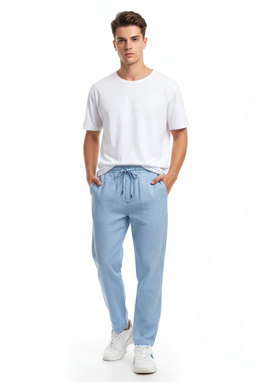 Pantalon droit à cordon