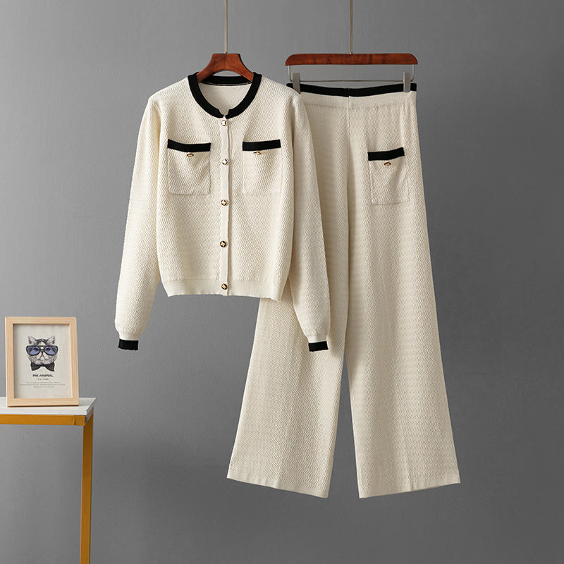 Long sleeved shirt high waisted pants set