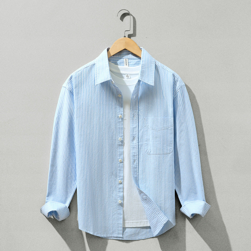 Men's striped long sleeved shirt