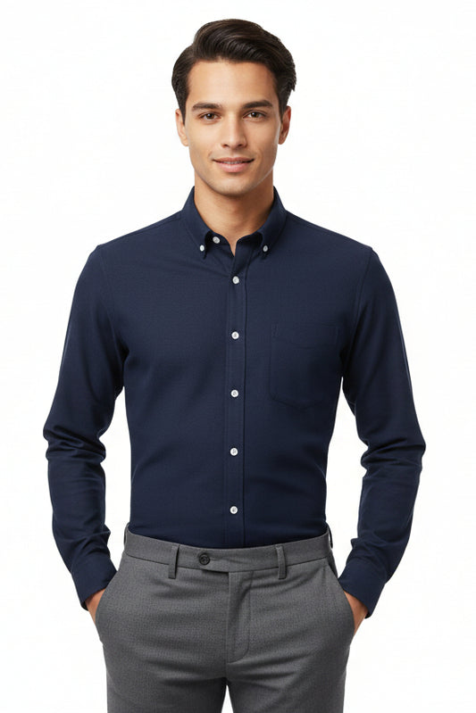 Chemise à col boutonné