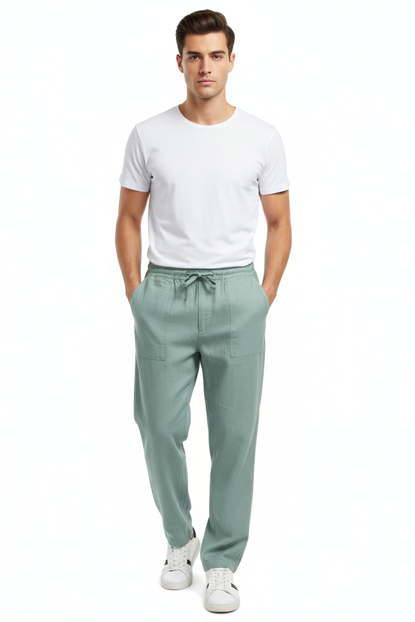 Pantalon droit à cordon
