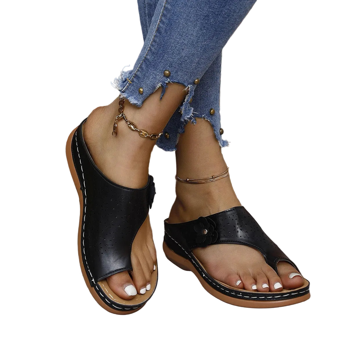 Sandales à talon compensé
