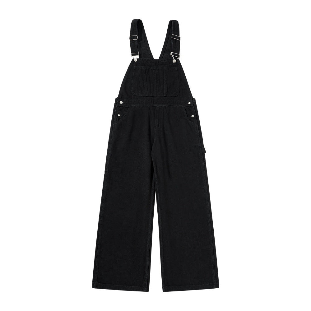 Loose wide leg straight leg denim pants