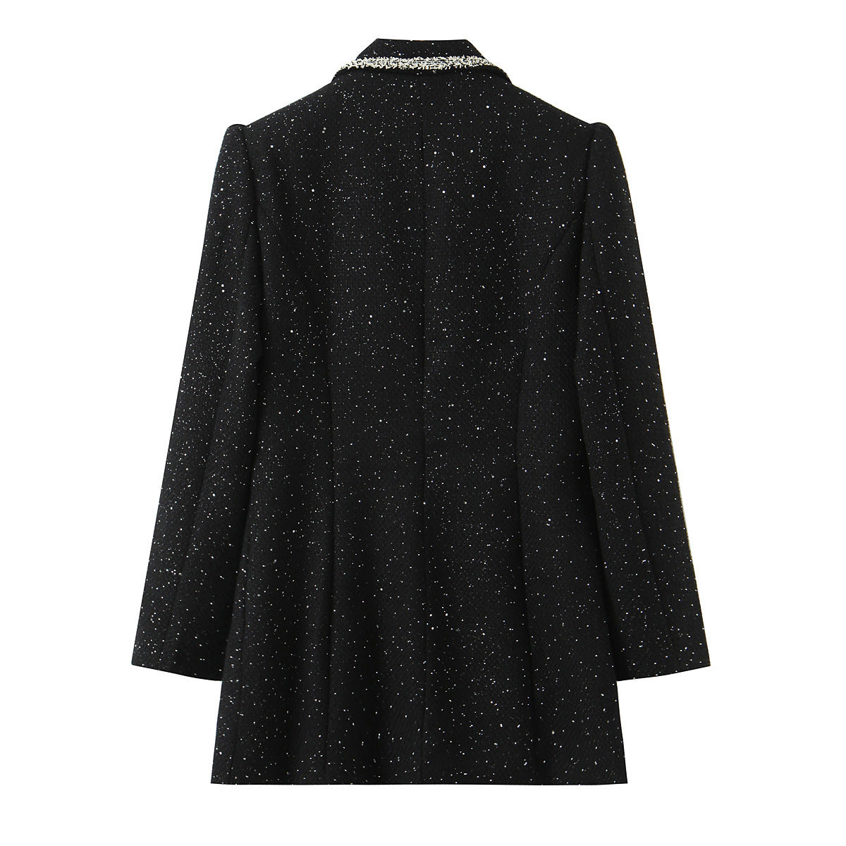 Sequined woolen woven suit jacket
