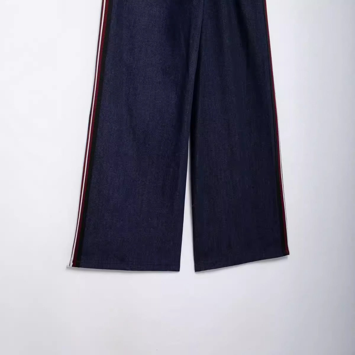 Casual Chic Women Denim Suit Solid Button Hooded Blouse Drawstring Straight Pants New Fashion Suits
