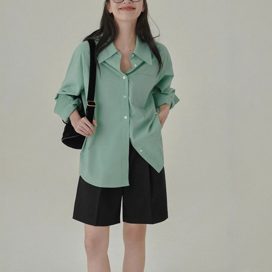 Classic Series Versatile Shirt Loose Blouse Jacket for Women