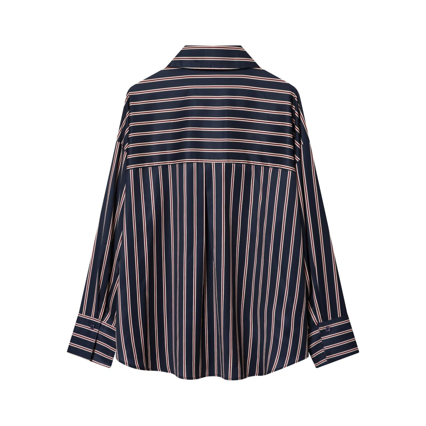 Autumn casual striped long sleeved shirt