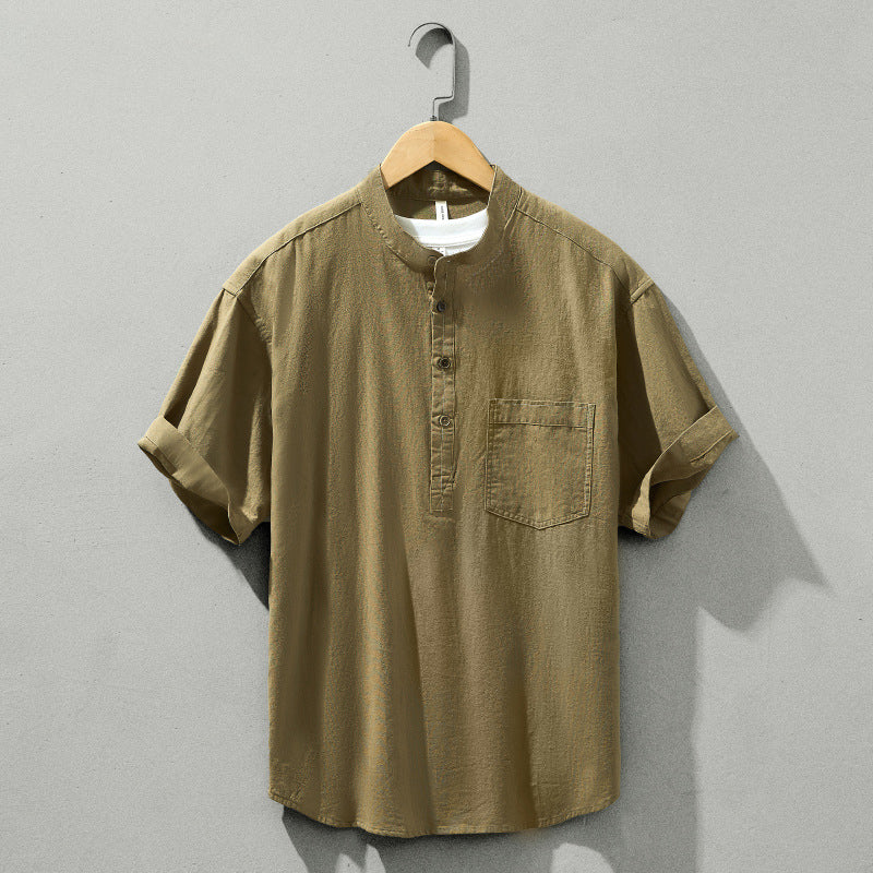 Men's short sleeved shirt loose top