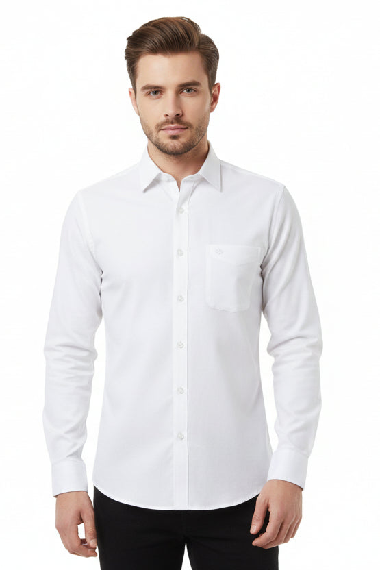 Chemise à col boutonné