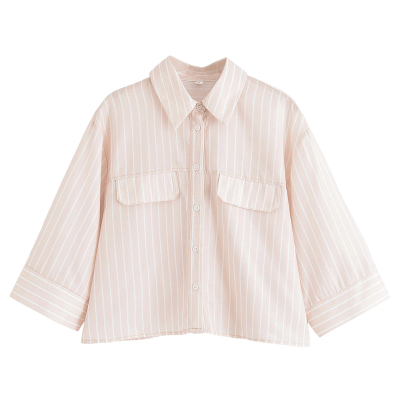 Long-Sleeved Fashion Loose Casual Design Sense Unique Shirt Top