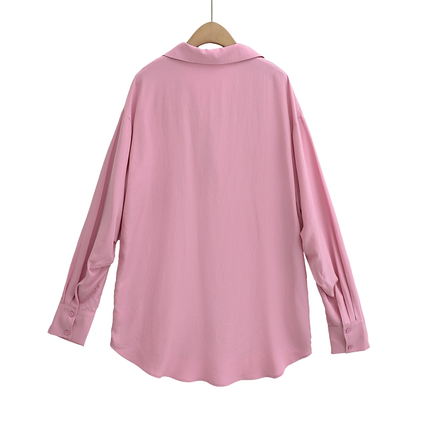 Collar tied loose shirt