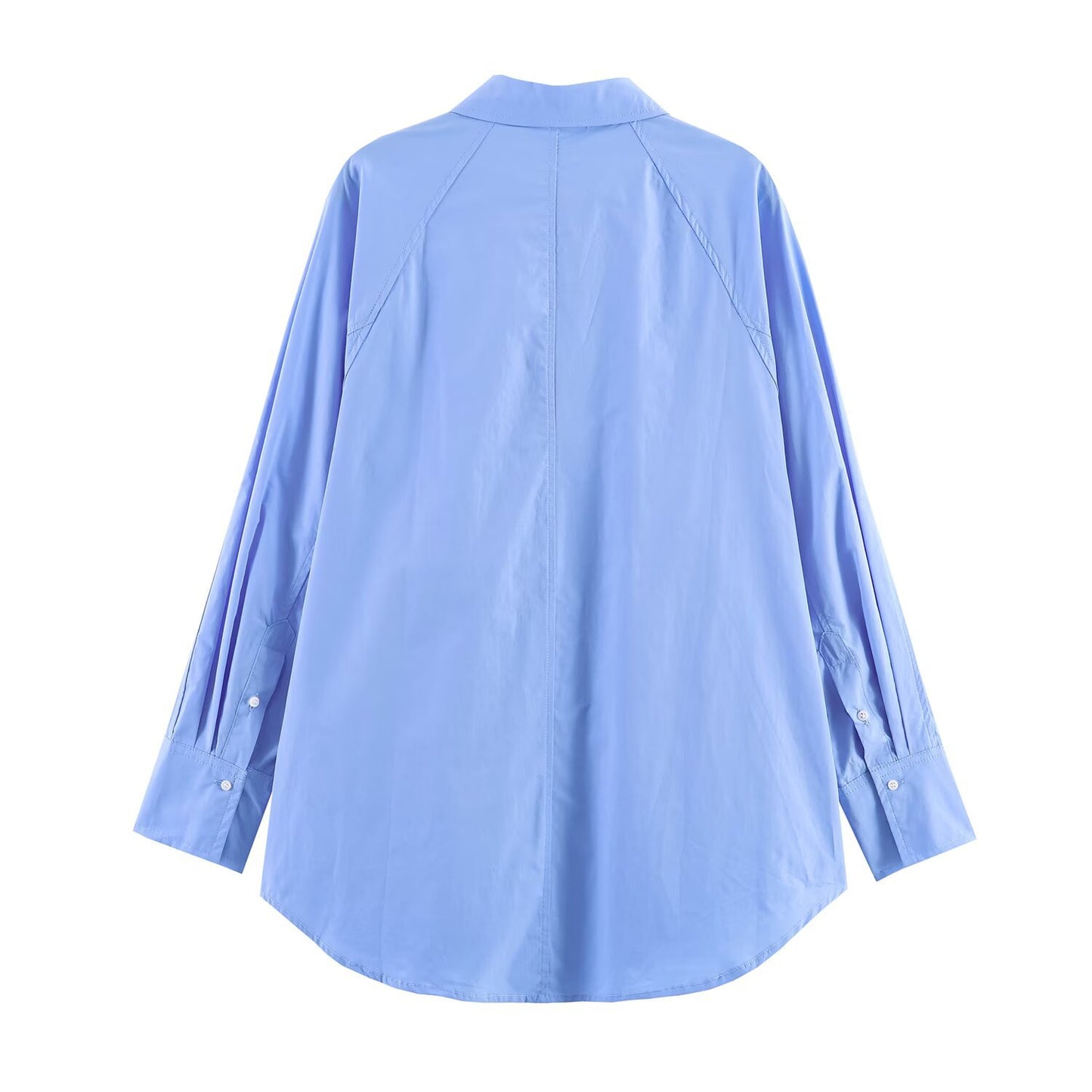 Long sleeved shirt with ribbon loose collar shirt
