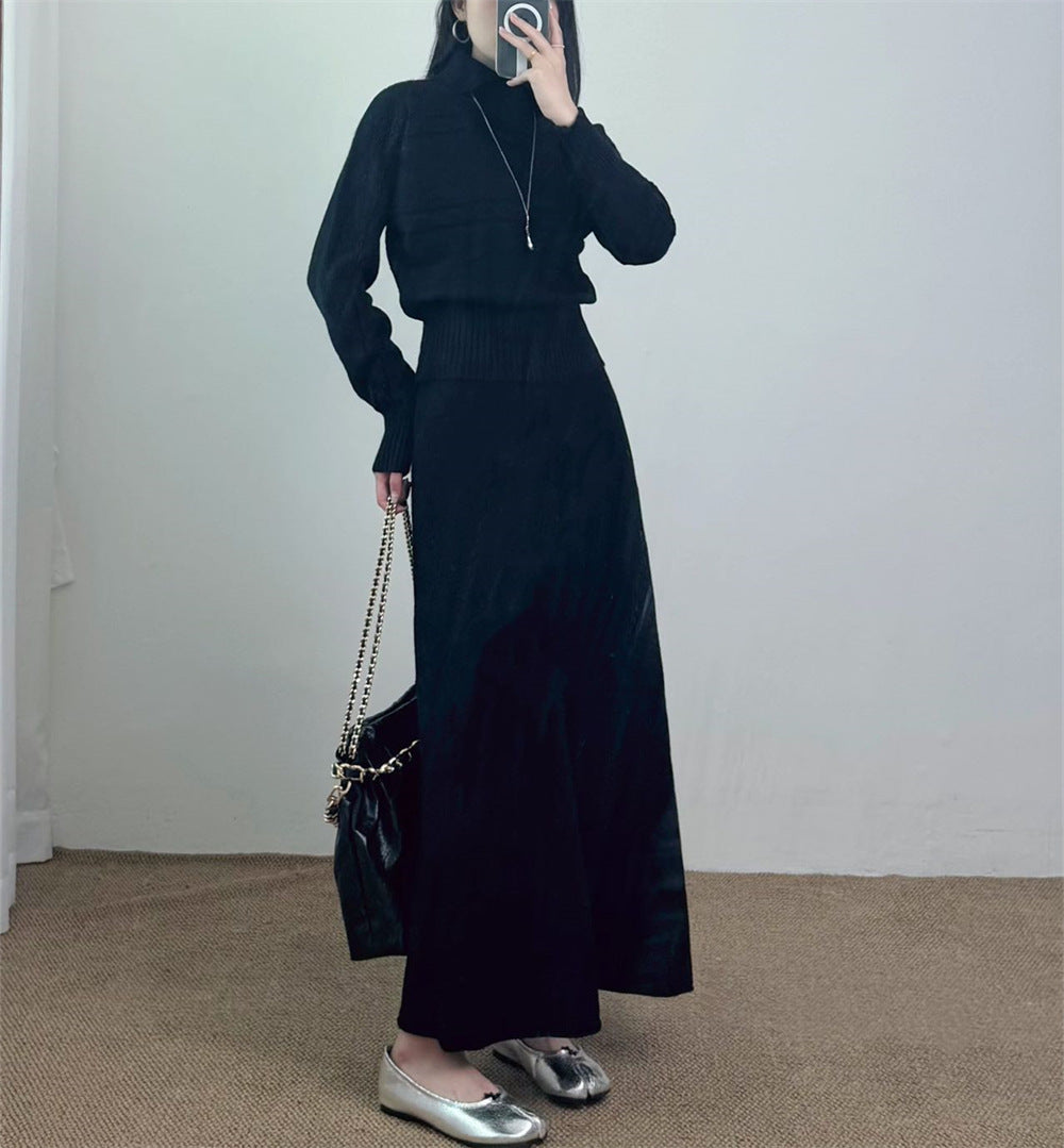 Waist up long sleeved pullover sweater set