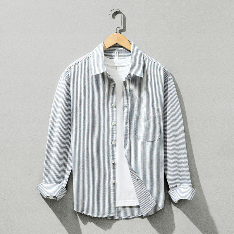 Men's striped long sleeved shirt
