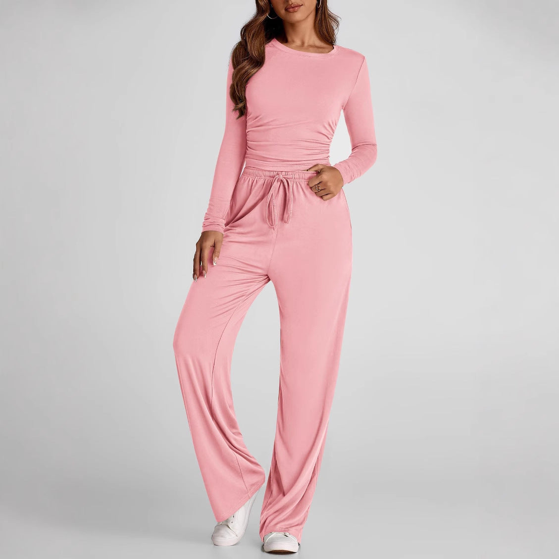 Long sleeved solid color suit