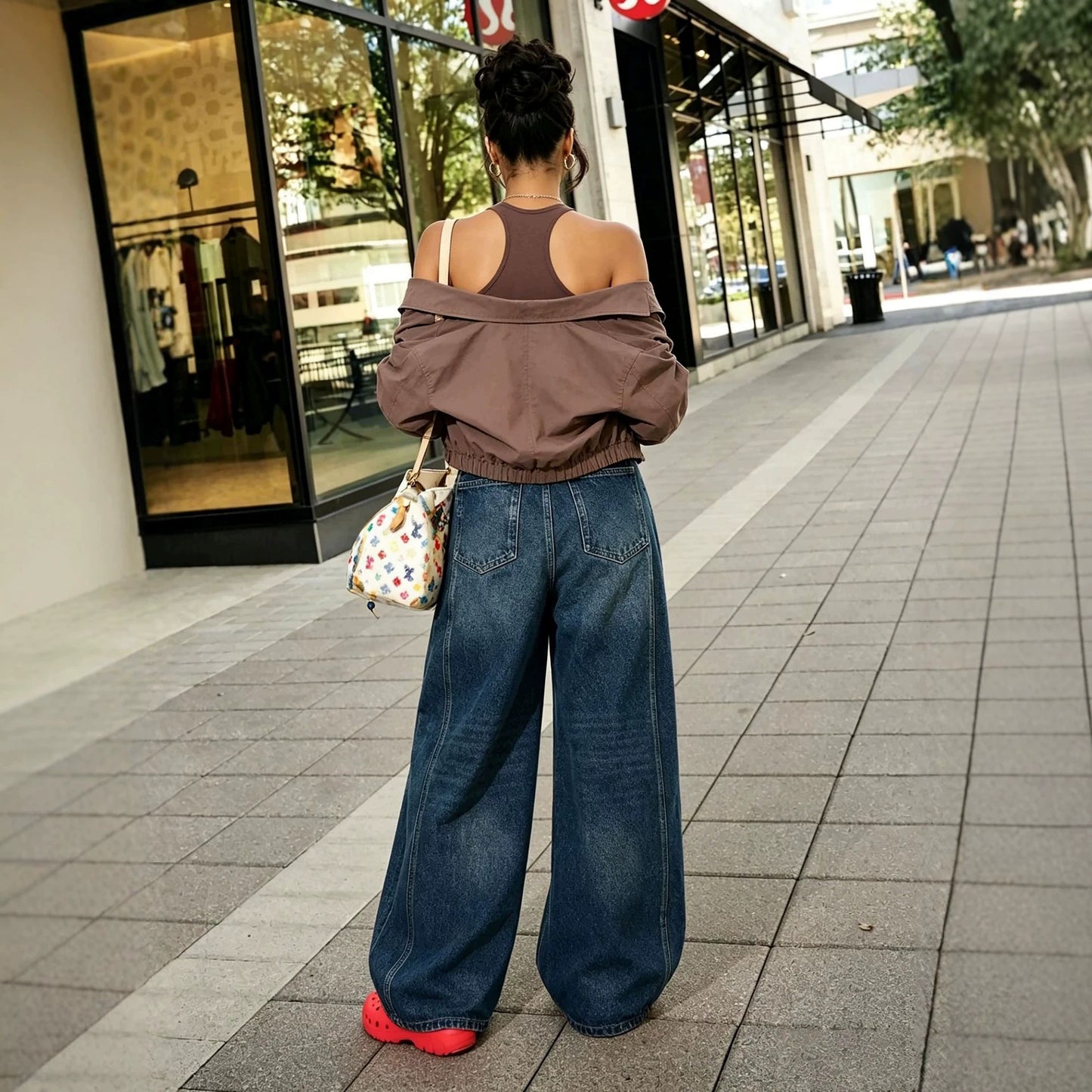 New Retro Irregular Deconstructed Knife-Edge Jeans