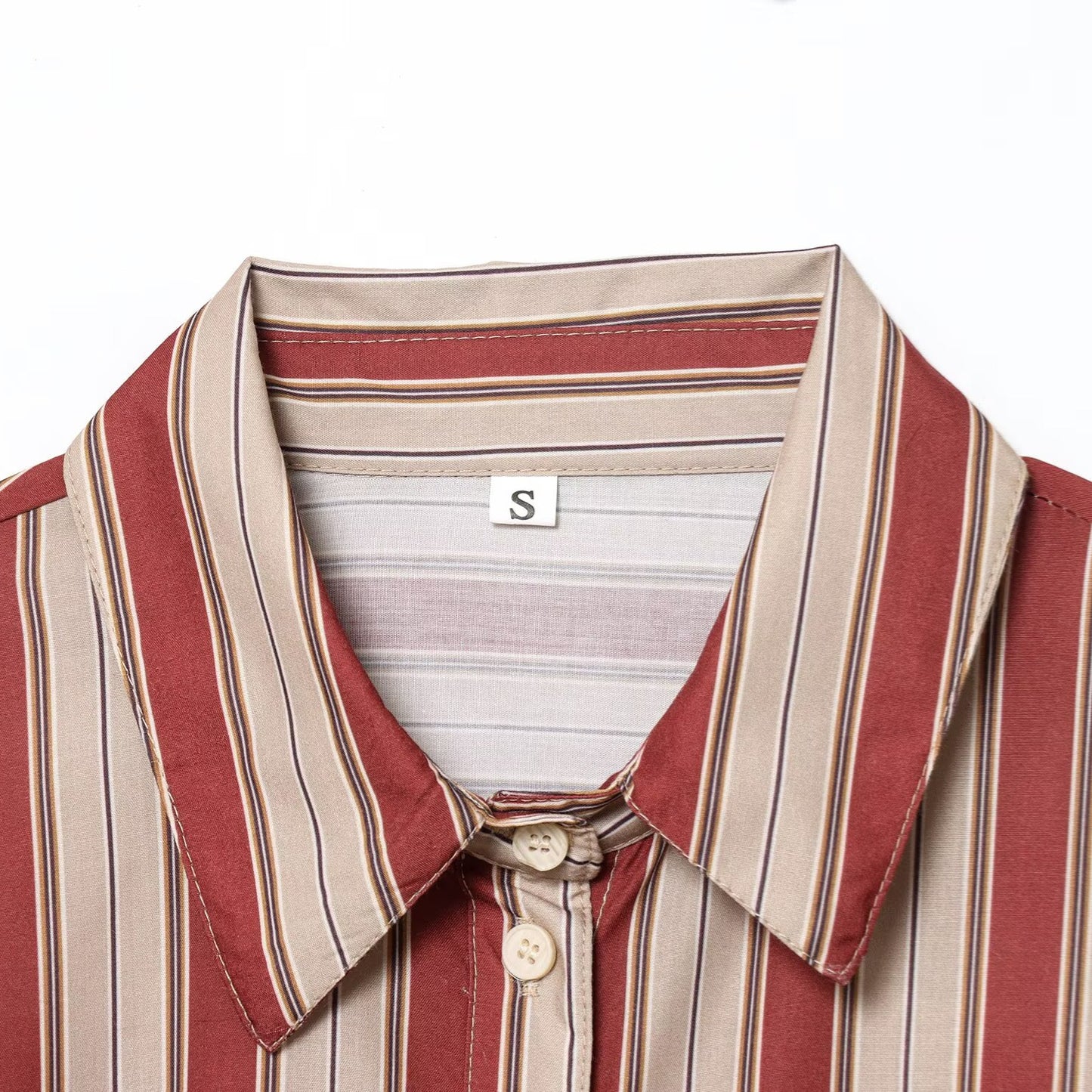 Back strap striped shirt for women