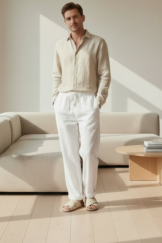 Pantalon à taille élastique