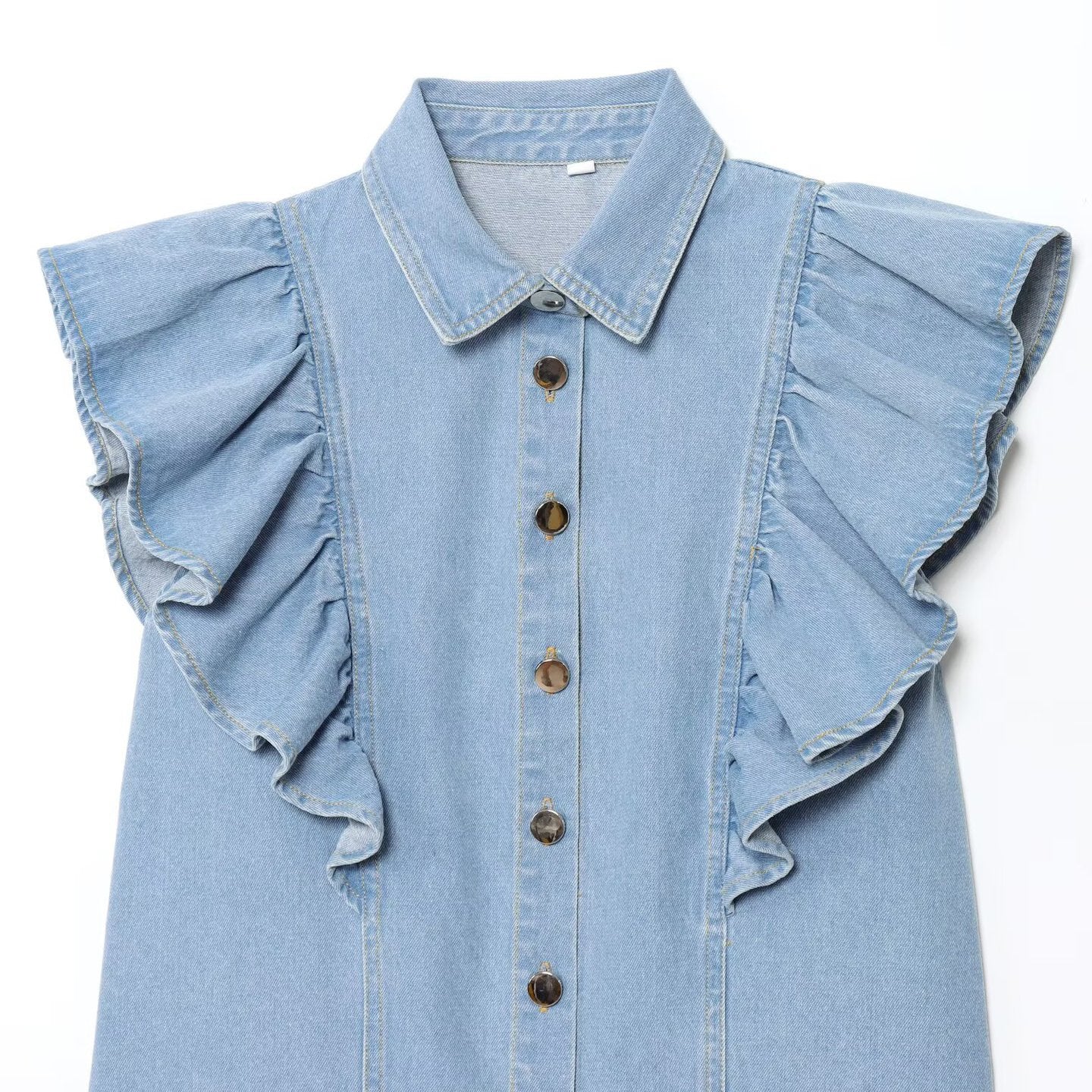 Stacked denim shirt