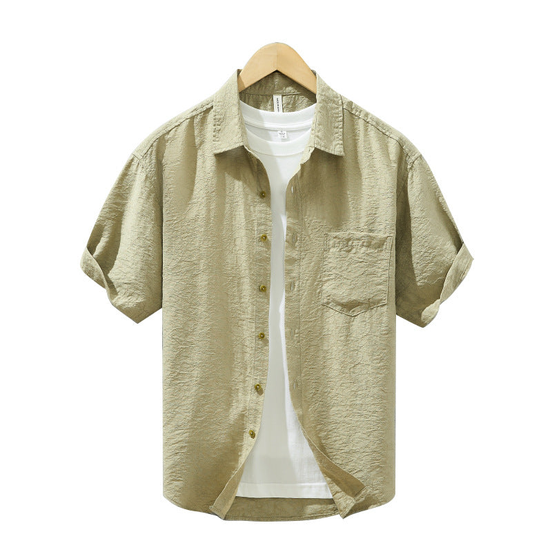 Men's Short sleeved loose fitting shirt