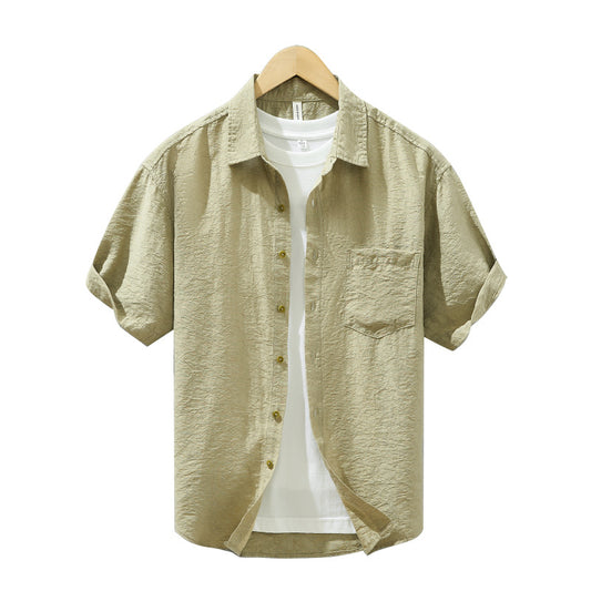 Men's Short sleeved loose fitting shirt