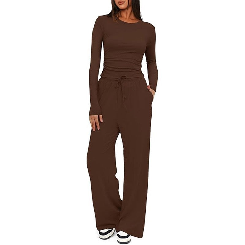 Long sleeved solid color suit