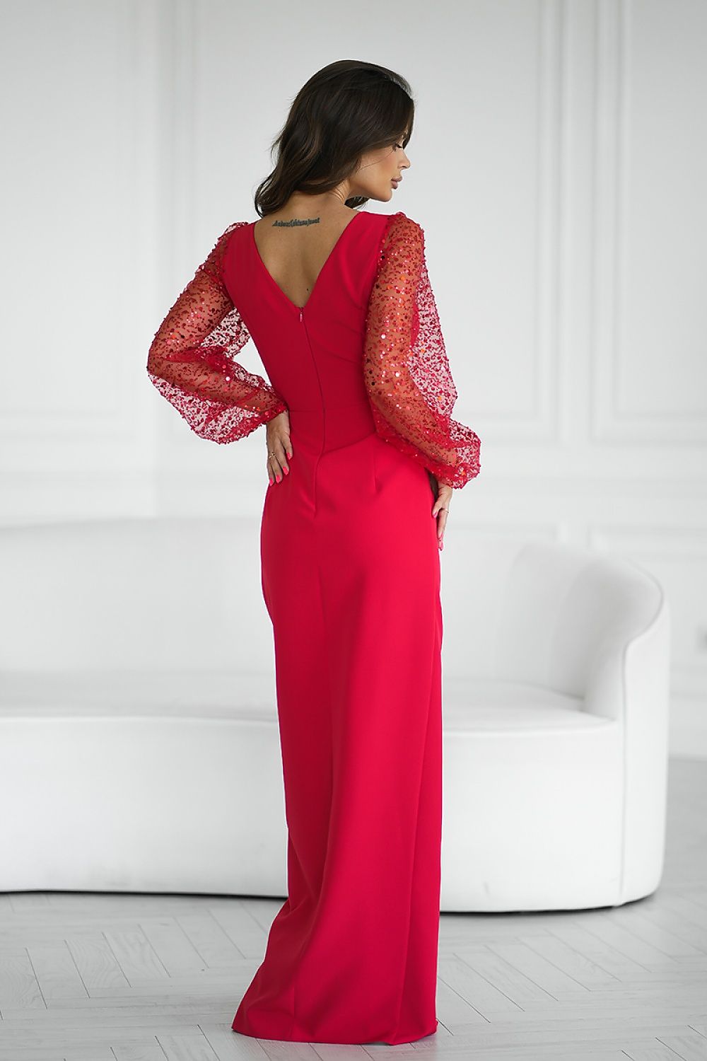 Robe longue Bicotone