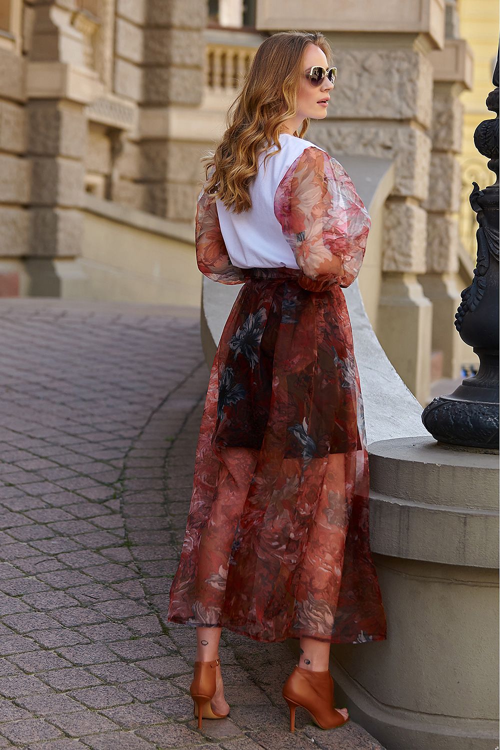  Jupe longue model 145582 Makadamia 