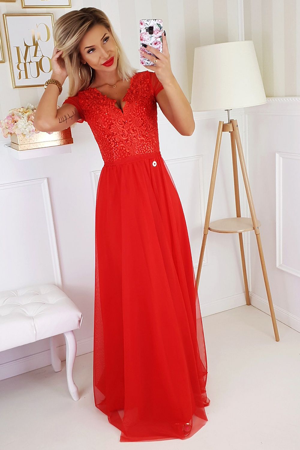 Robe longue Bicotone
